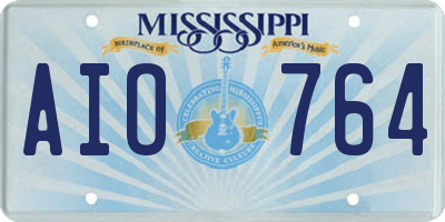 MS license plate AIO764