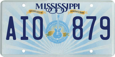 MS license plate AIO879
