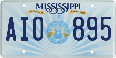 MS license plate AIO895