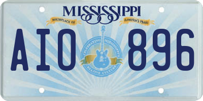 MS license plate AIO896