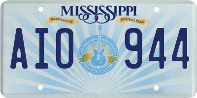 MS license plate AIO944
