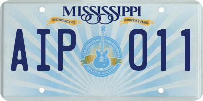 MS license plate AIP011
