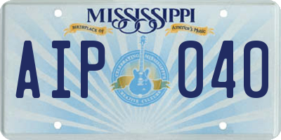 MS license plate AIP040