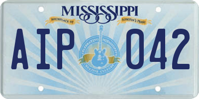 MS license plate AIP042