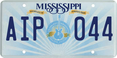 MS license plate AIP044