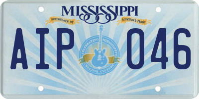 MS license plate AIP046