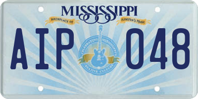 MS license plate AIP048