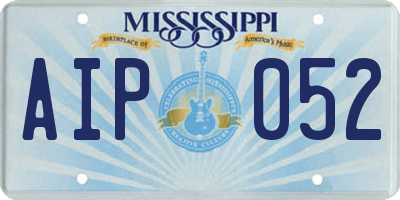 MS license plate AIP052