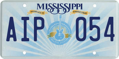 MS license plate AIP054