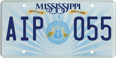 MS license plate AIP055