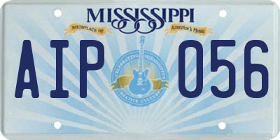 MS license plate AIP056