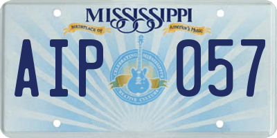 MS license plate AIP057