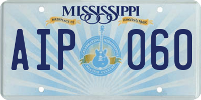 MS license plate AIP060