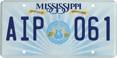 MS license plate AIP061