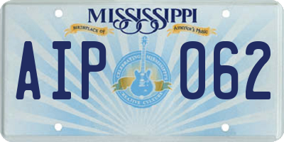 MS license plate AIP062