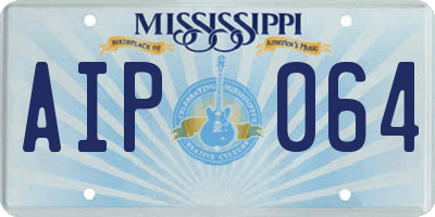 MS license plate AIP064