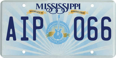 MS license plate AIP066