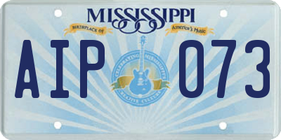 MS license plate AIP073