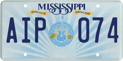 MS license plate AIP074