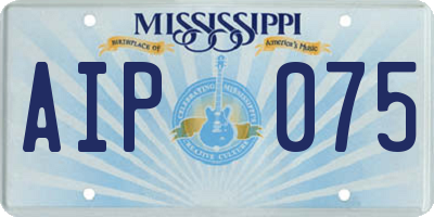 MS license plate AIP075
