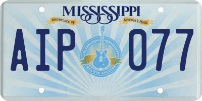 MS license plate AIP077