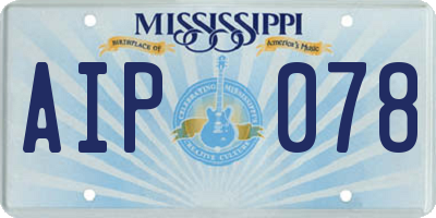 MS license plate AIP078