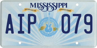 MS license plate AIP079