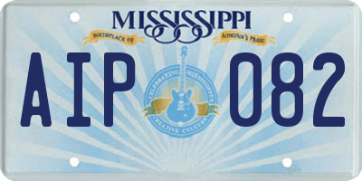 MS license plate AIP082