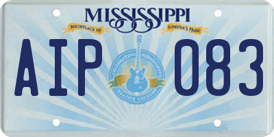 MS license plate AIP083