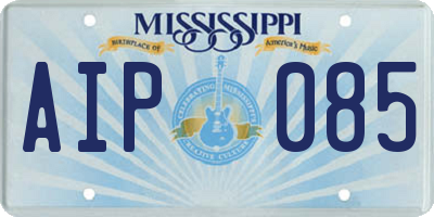 MS license plate AIP085