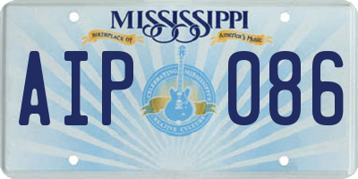 MS license plate AIP086