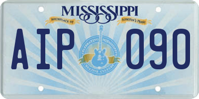 MS license plate AIP090