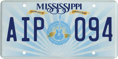 MS license plate AIP094
