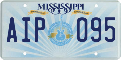 MS license plate AIP095