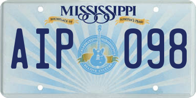 MS license plate AIP098