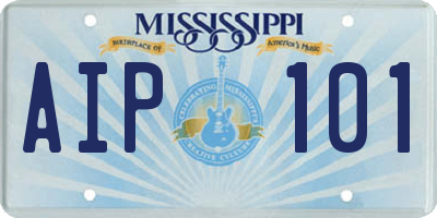 MS license plate AIP101