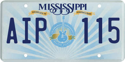 MS license plate AIP115