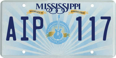 MS license plate AIP117