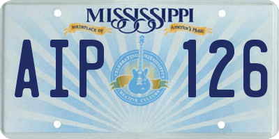 MS license plate AIP126