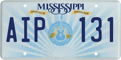 MS license plate AIP131
