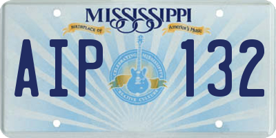 MS license plate AIP132