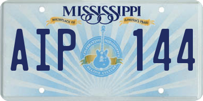 MS license plate AIP144