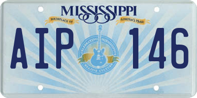MS license plate AIP146
