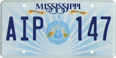 MS license plate AIP147