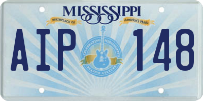 MS license plate AIP148
