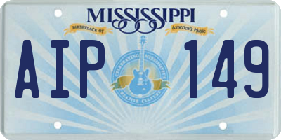 MS license plate AIP149