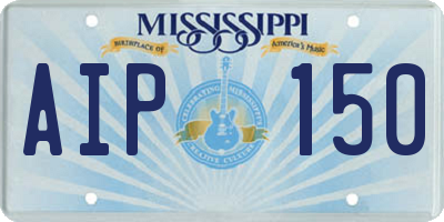 MS license plate AIP150