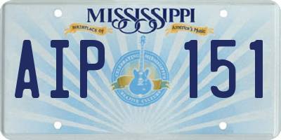 MS license plate AIP151