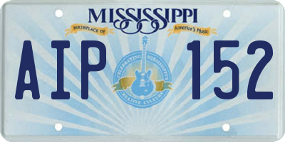 MS license plate AIP152
