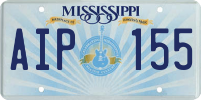 MS license plate AIP155